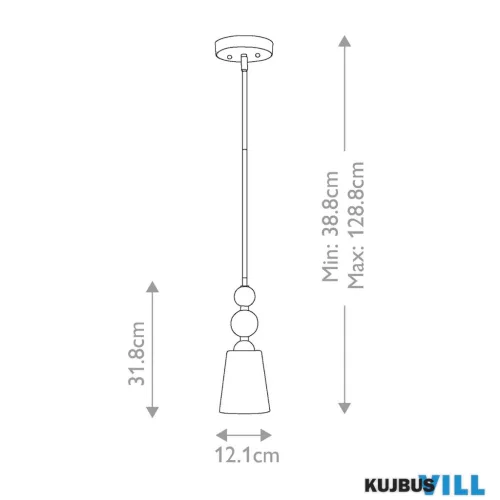 Elstead HK-ZELDA-P-A-VS függeszték 1xE27 max.60W