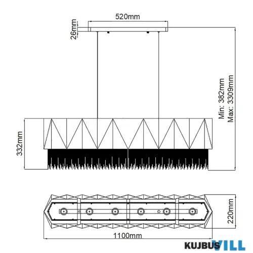 Elstead HK-ZUMA-ISLE-SBG függeszték 6xE27 max.60W