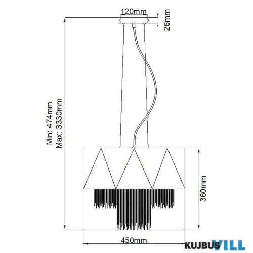 Elstead HK-ZUMA6-SBS függeszték 6xE27 max.60W