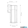 Elstead KL-CAMILLO-M-PNBR kültéri fali lámpa 1xE27 max.60W