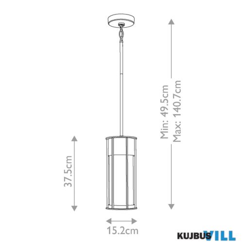 Elstead KL-CAMILLO-P-PNBR kültéri függeszték 1xE27 max.60W