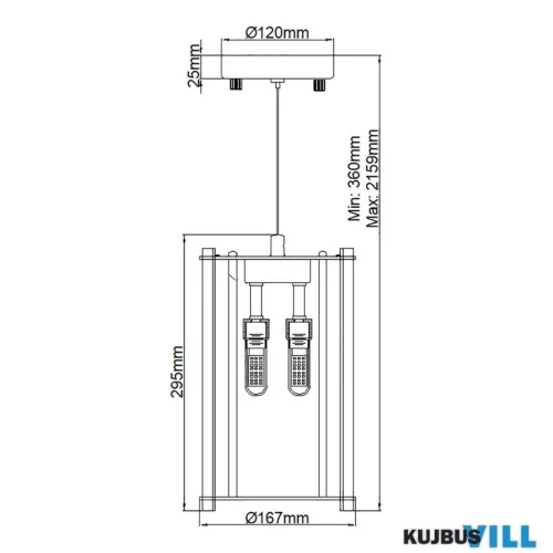 Elstead KL-CRYSTAL-SKYE-MP függeszték 2xG9 max.3W