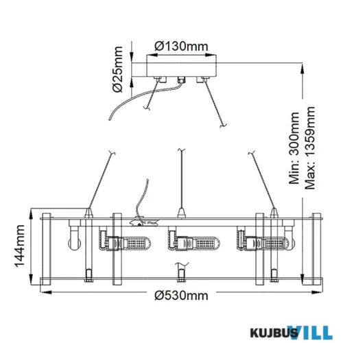Elstead KL-CRYSTAL-SKYE8 függeszték 8xG9 max.3W