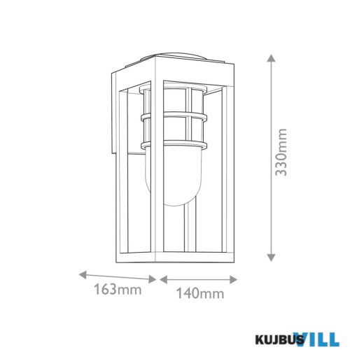 Elstead KL-HONE-S-BKT kültéri fali lámpa 1xE27 max.60W
