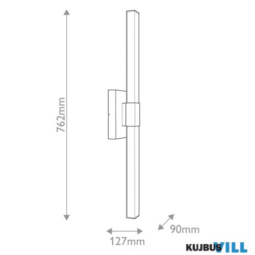 Elstead KL-NOCAR-L-BK Kültéri LED fali lámpa 39W 3000K 1800lm
