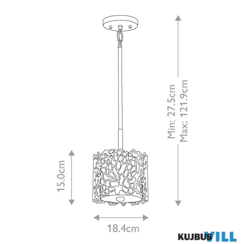Elstead KL-SILVER-CORAL-MP függeszték1xE27 max.60W