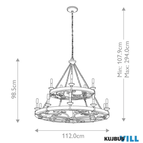 Elstead KL-TAULBEE15 csillár 15xE14 max.60W