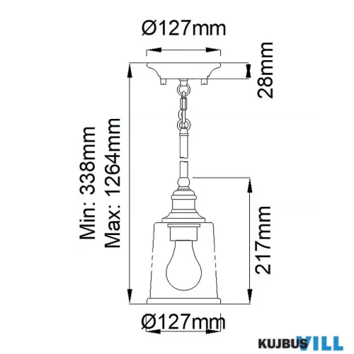 Elstead KL-WAVERLY-MP-NBR függeszték 1xE27 max.60W