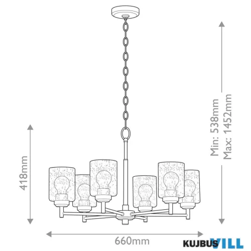 Elstead KL-WINSLOW6-NBR Függeszték 6xE27 max.60W