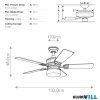 Elstead KLF-LYNDON-52-OZ ventilátoros mennyezeti lámpa