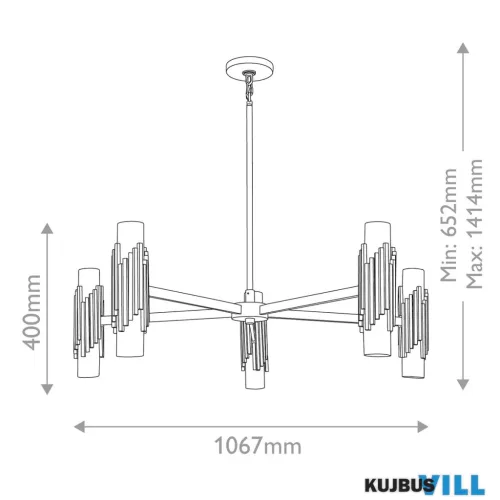 Elstead MARVELE10-AB-OPAL Csillár 10xE14 max.40W