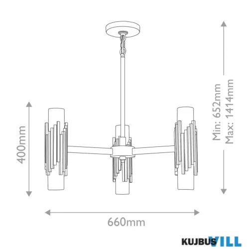 Elstead MARVELE6-AB-OPAL Függeszték 6xE14 max.40W