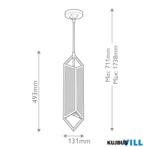 Elstead QN-CAIRO-1P-UBZ-CR Függeszték 1xE27 max.60W