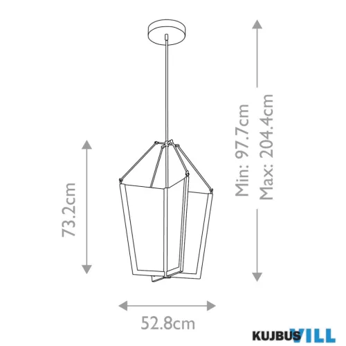 Elstead QN-CALTERS-P-L-CG LED Függeszték 72,3W 4461lm 3000K