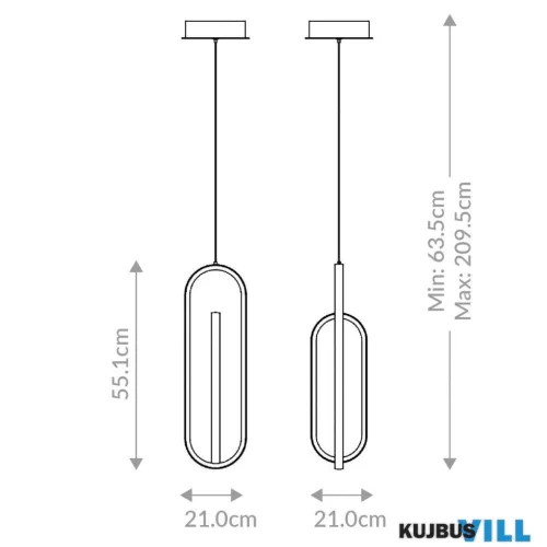 Elstead QN-DEMARK-1P-BG LED Függeszték 28W 1000lm 3000K