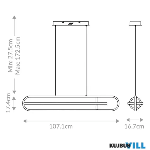 Elstead QN-DEMARK-LP-BG LED Függeszték 58W 2900lm 3000K