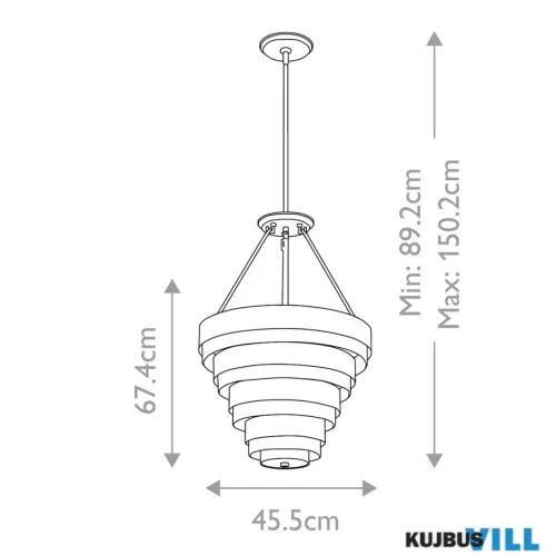 Elstead QN-ECHELON-4P Függeszték/Mennyezeti lámpa 4xE14 max.40W