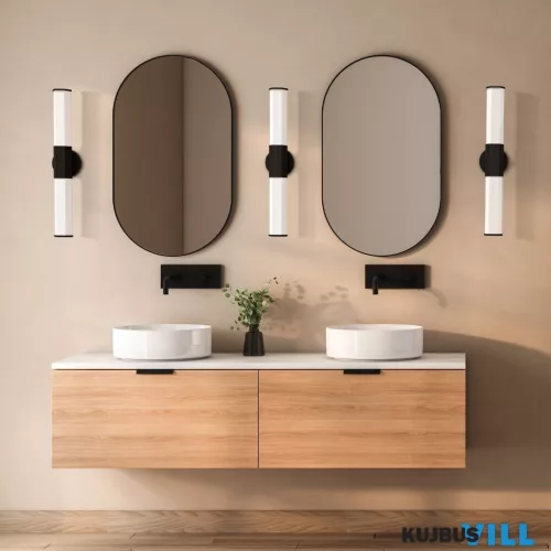 Elstead QN-FACET-LED2-BK-BATH LED Falikar IP44 12W 3000K 2160lm