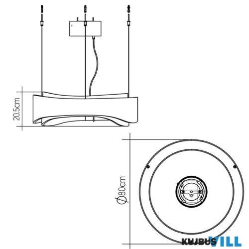 Elstead QN-HORIZON-RING-LED-80-TEAK Függeszték