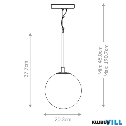 Elstead QN-KEPLER-1P-S-BG LED Függeszték 723 lm 3000K