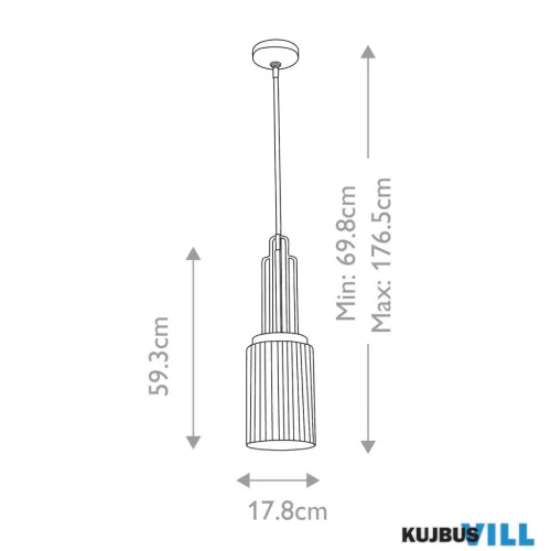 Elstead QN-KIMROSE-MP-BNB Függeszték 1xE27 max.60W