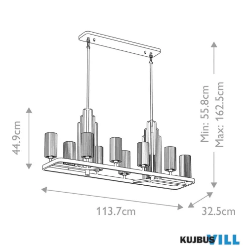 Elstead QN-KIMROSE10-BNB Csillár 10xE14 max.40W