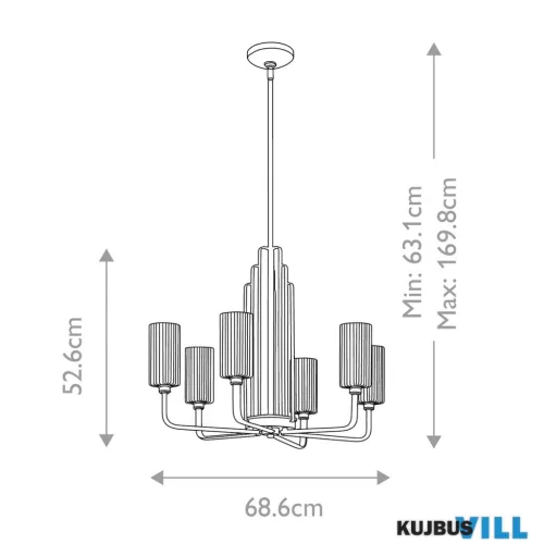 Elstead QN-KIMROSE6-BNB Csillár 6xE14 max.40W