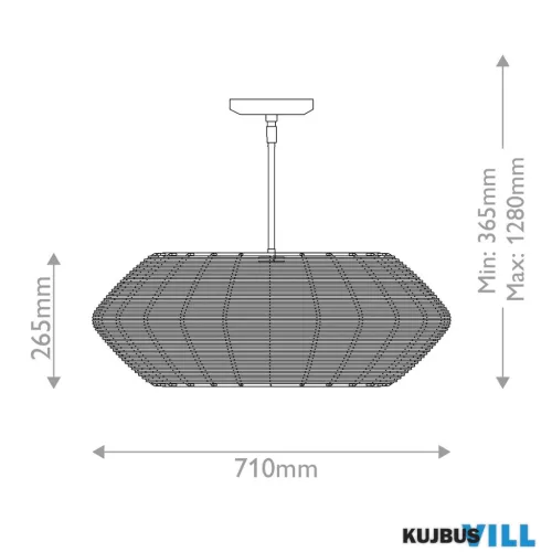 Elstead QN-LUCA-5P-M-BK-CAM Függeszték/Mennyezeti lámpa 5xE14 max.40W