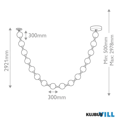Elstead QN-MARNI-16P-292-NBR LED Függeszték 75W 3710lm 3000K
