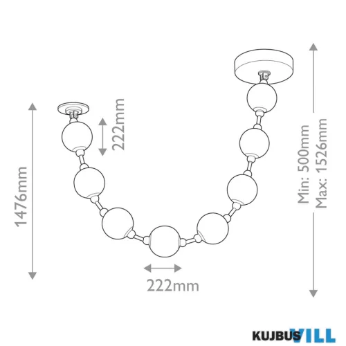 Elstead QN-MARNI-8P-148-NBR LED Függeszték 38W 1865lm 3000K