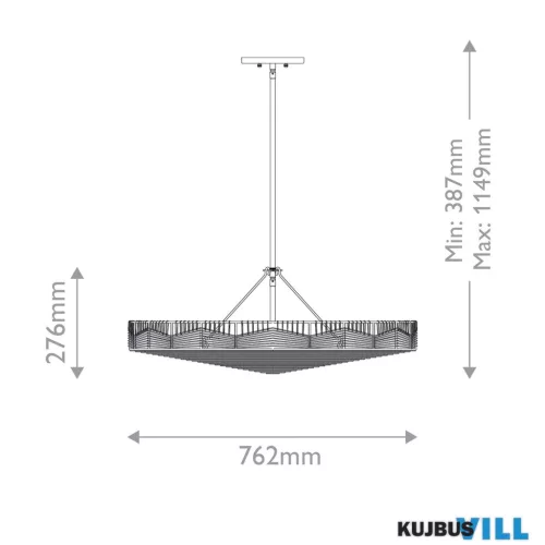 Elstead QN-OPHELIA-6P-BK-BK Függeszték/Mennyezeti lámpa 6xE14 max.40W