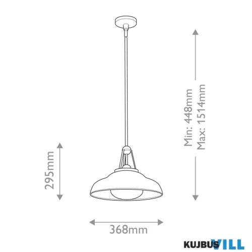 Elstead QN-PALMETTO-P-M-UBZ Függeszték 1xE27 max.60W