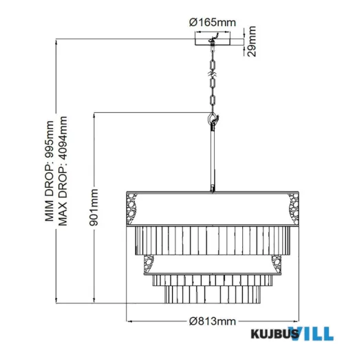 Elstead QN-REVERIE-12P-CPG Függeszték 12xE14 max.40W
