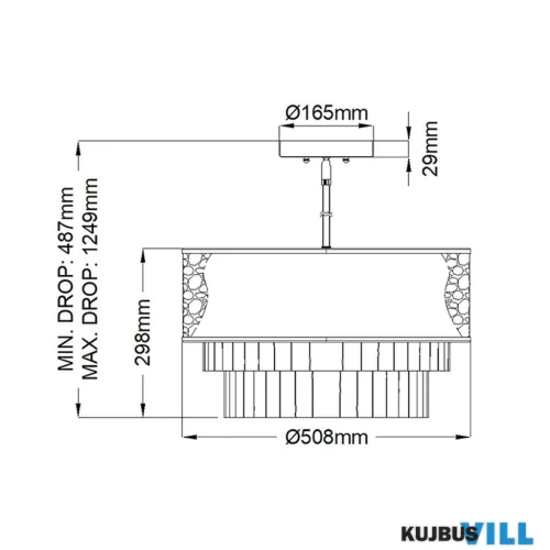 Elstead QN-REVERIE-4P-CPG Függeszték/Mennyezeti lámpa 4xE14 max.40W