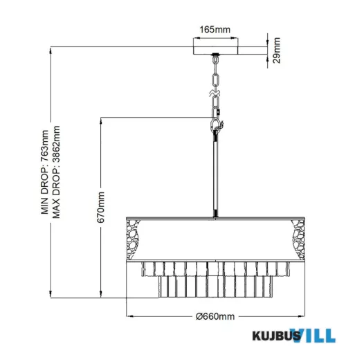 Elstead QN-REVERIE-8P-CPG Függeszték 8xE14 max.40W