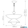Elstead QN-SAUCER-4P-L-AB-OPAL Függeszték