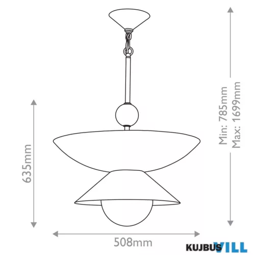 Elstead QN-SAUCER-4P-L-AB-OPAL Függeszték 3xE14 max.40W