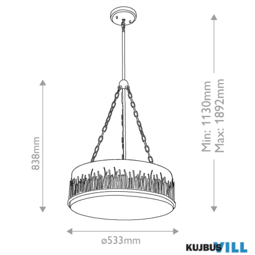 Elstead QN-SAWGRASS-3P-DG-O Függeszték 3xE27 max.60W