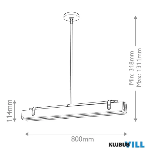 Elstead QN-VALISE-LP80-VBS-TL LED Függeszték 31W 1329lm 2700K