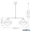 Elstead QN-WILLARD-LP2-UBZ-PG Függeszték