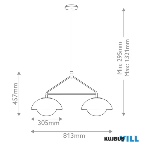 Elstead QNA-GLAZE-2LP-BIC Csillár 2xE27 max.40W