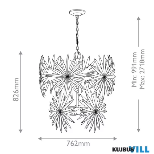 Elstead QNC-BISMARKIA-10P-WH Csillár 10xE14 max.60W