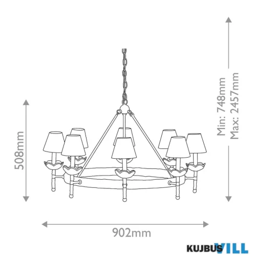 Elstead QNC-VICHY8-CGL Csillár 8xE14 max.25W