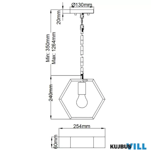 Elstead QZ-BISMARCK-MP-EK függeszték 1xE27 max.60W