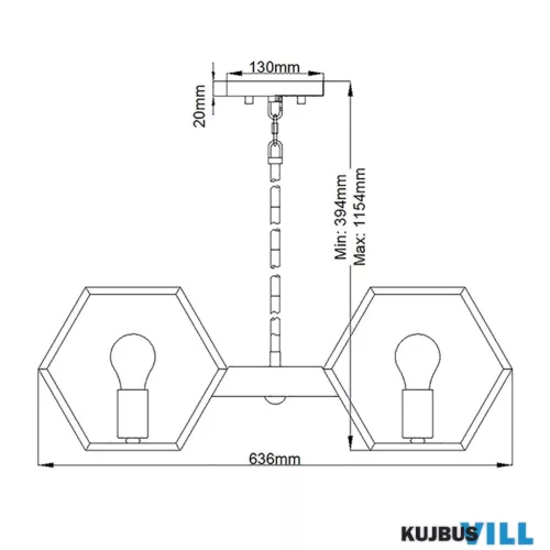 Elstead QZ-BISMARCK5-EK függeszték 5xE27 max.60W