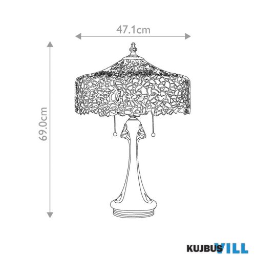 Elstead QZ-COBALT-TL asztali lámpa 3xE27 max.60W