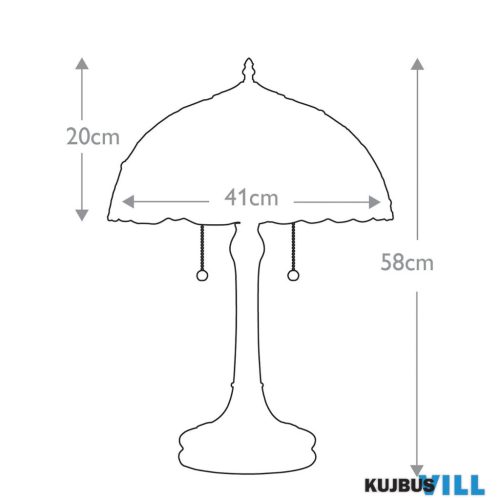 Elstead QZ-LARISSA-TL asztali lámpa 2xE27 max.60W