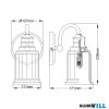 Elstead QZ-SWELL1-BB-BATH fali lámpa