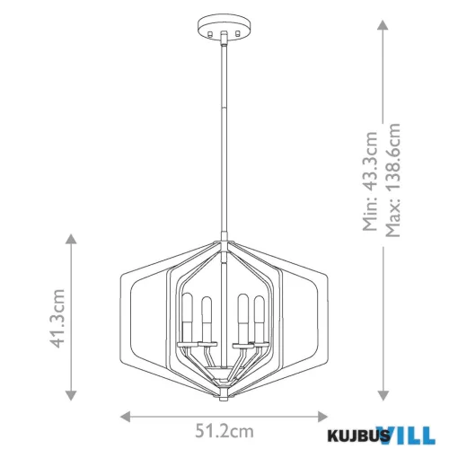 Elstead QZ-VANGUARD-4P-OK függeszték 4xE14 max.40W