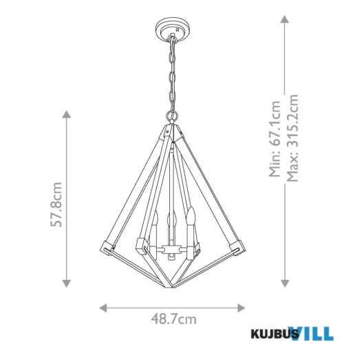 Elstead QZ-VIEW-POINT-S függeszték 3xE14 max.60W